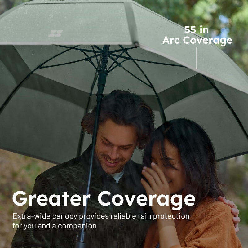 Weatherman Umbrella - Stick Umbrella - Windproof Umbrella Resists Up to 55 MPH Winds (Navy Blue) - Image 3